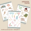 Cartelas de adesivos fofos - COLEÇÃO 11