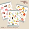 Cartelas de adesivos fofos - COLEÇÃO 4