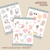 Cartelas de adesivos fofos - COLEÇÃO 5