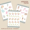 Cartelas de adesivos fofos - COLEÇÃO 6