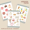 Cartelas de adesivos fofos - COLEÇÃO 8